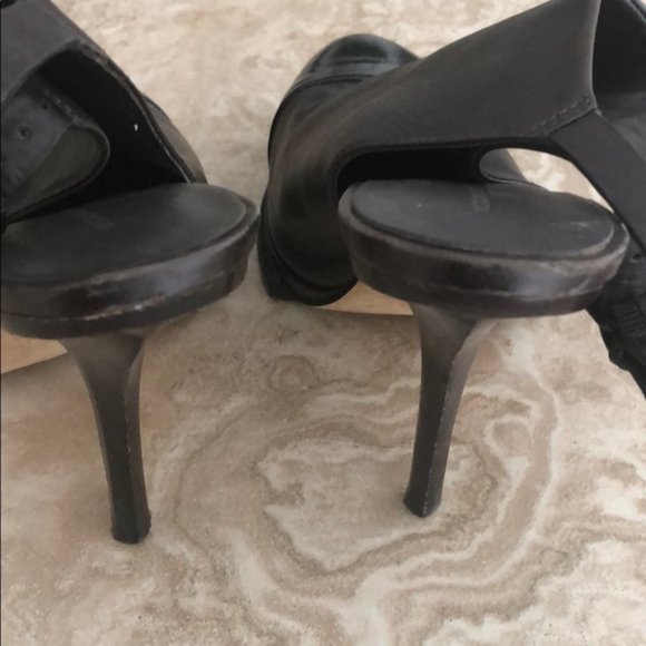 Alexander Wang Caroline Cap Toe Slingback Platform Bootie Stiletto Heels Booties - Picture 7 of 8